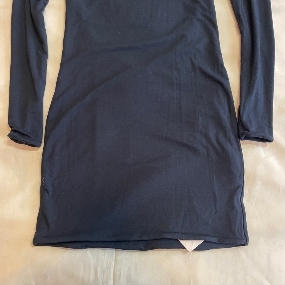 NEW! Ser.O.Ya- Black Backless Long Sleeve Mini Siobhan Dress Size Small - Picture 6 of 11